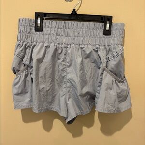 Free People Get Your Flirt On Light Grey Shorts
